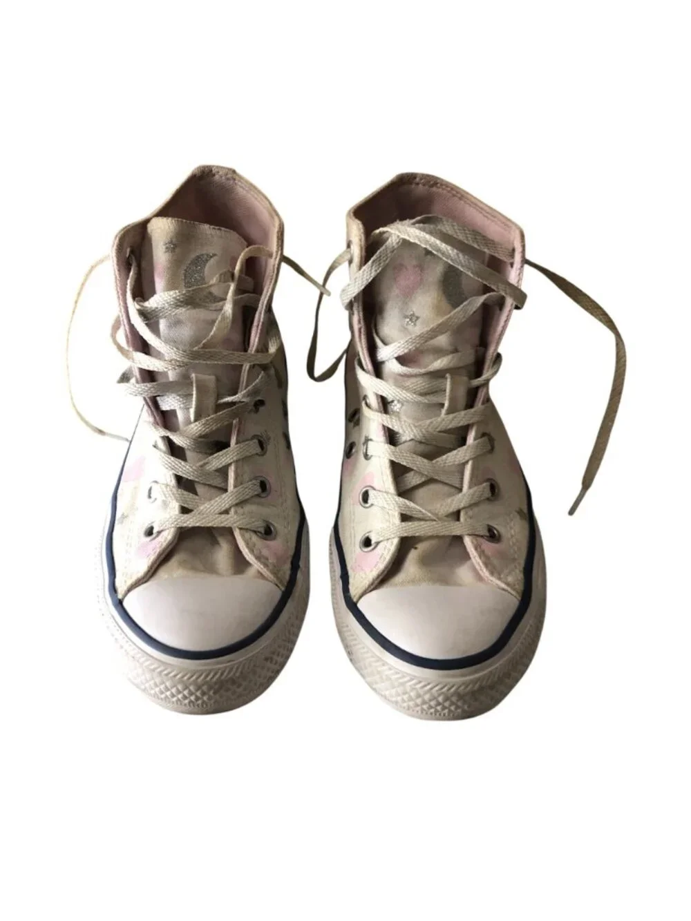 Converse Chuck Taylor All Star High GS 'My Wish' Sneakers White Hearts Girls 4